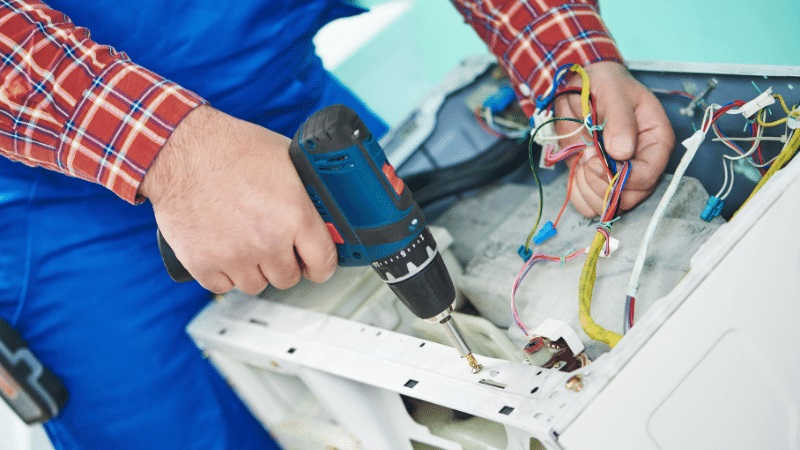 Demirci Airfel Airfel çamaşır makinesi kart tamiri – Su almama arızası orijinal parça ile giderildi. - Teknik servis örneği